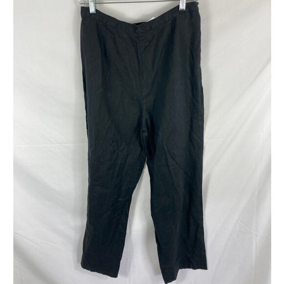 Talbots Linen Pants Black Size 14P - Picture 1 of 4